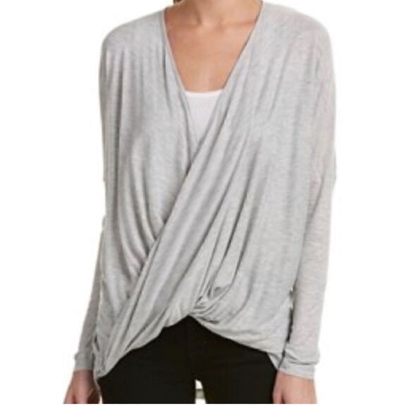 CAbi Taylor Gray Wrap Top Size XS - Picture 5 of 8